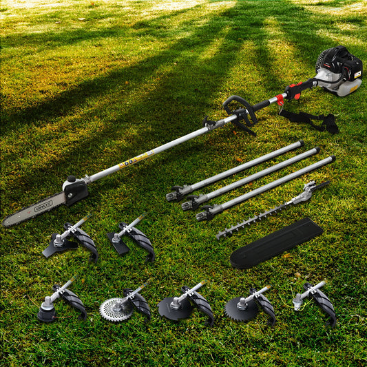 Giantz Pole Chainsaw Hedge Trimmer Brush Cutter Whipper Snipper 9 IN 1 MultiTool-0