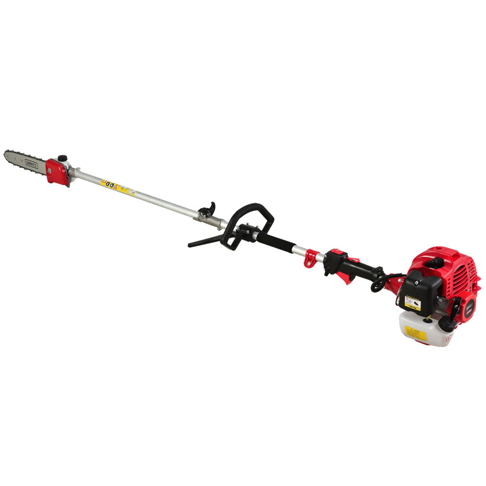 Giantz 62CC Pole Chainsaw 12in Chain Saw Petrol 5.6m Long Reach Red-2