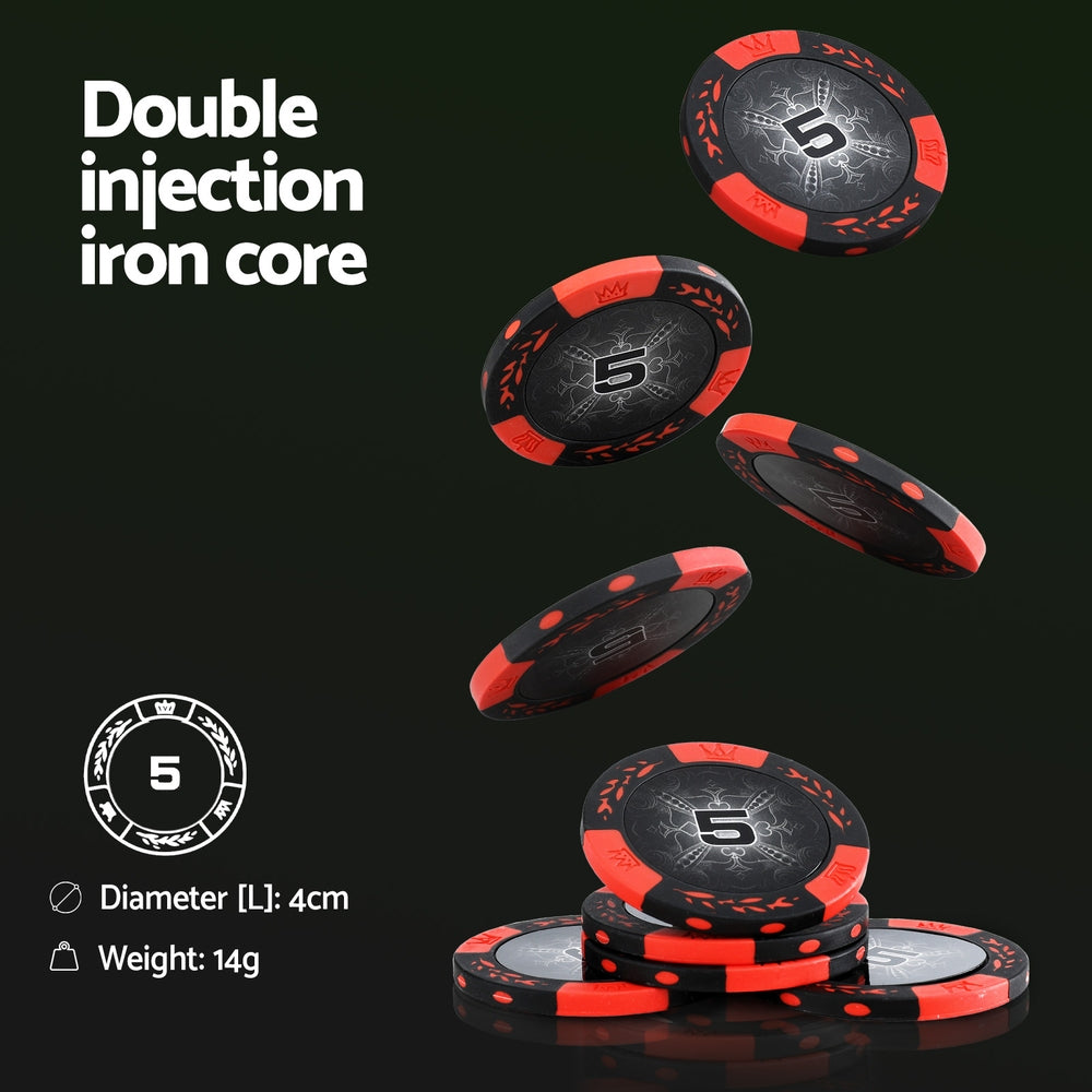 Poker Chip Set 500PC 14g Chips Casino Gambling Party Game Dice Cards-4