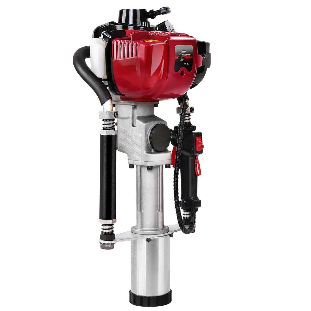 Giantz Petrol Post Driver 4-Stroke Rammer Pile Star Picket Fence Hole Drive Red-2