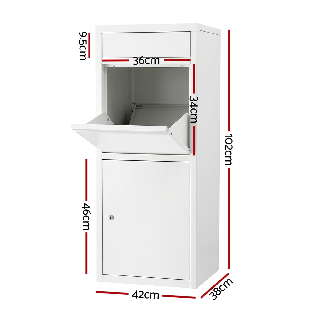 Gardeon Parcel Letterbox Drop Box Package White-1