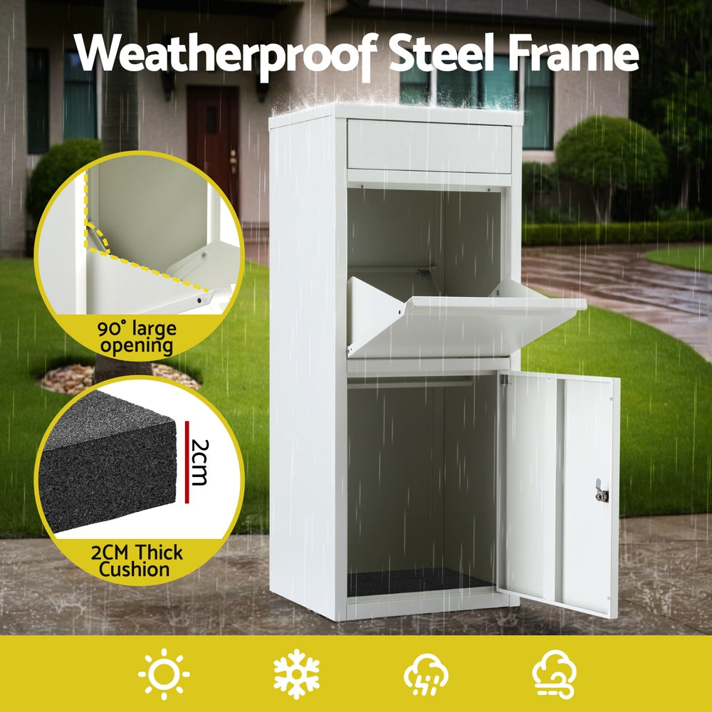 Gardeon Parcel Letterbox Drop Box Package White-5