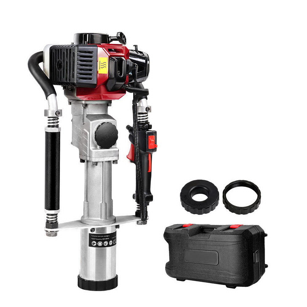 Giantz Petrol Post Driver 2-Stroke 55CC Rammer Pile Star Picket Fence Hole Red-0