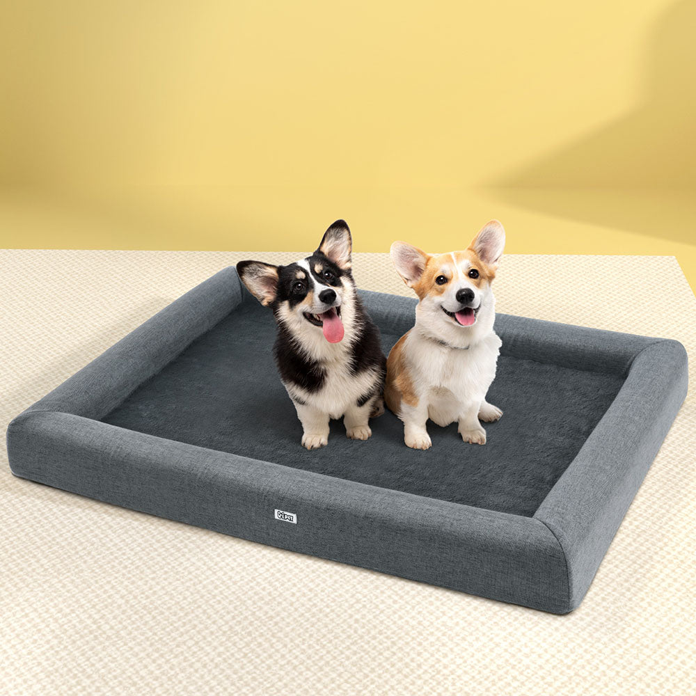 i.Pet Pet Bed Dog Cat Extra Large Calming Soft Sofa Cushion Egg Crate Washable Grey-6