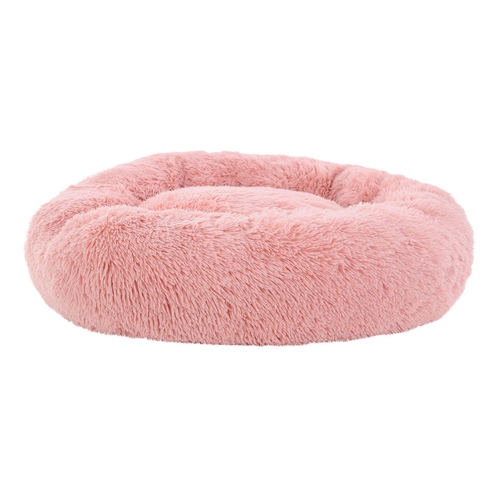 i.Pet Pet Bed Dog Cat 90cm Large Calming Soft Plush Pink-0