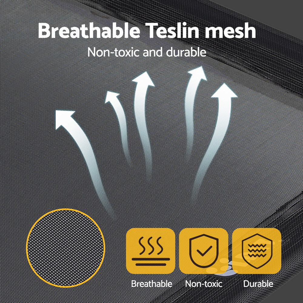 i.Pet Pet Dog Bed Elevated Trampoline Durable Raised Heavy Duty Large Dogs 90x137cm Black-4