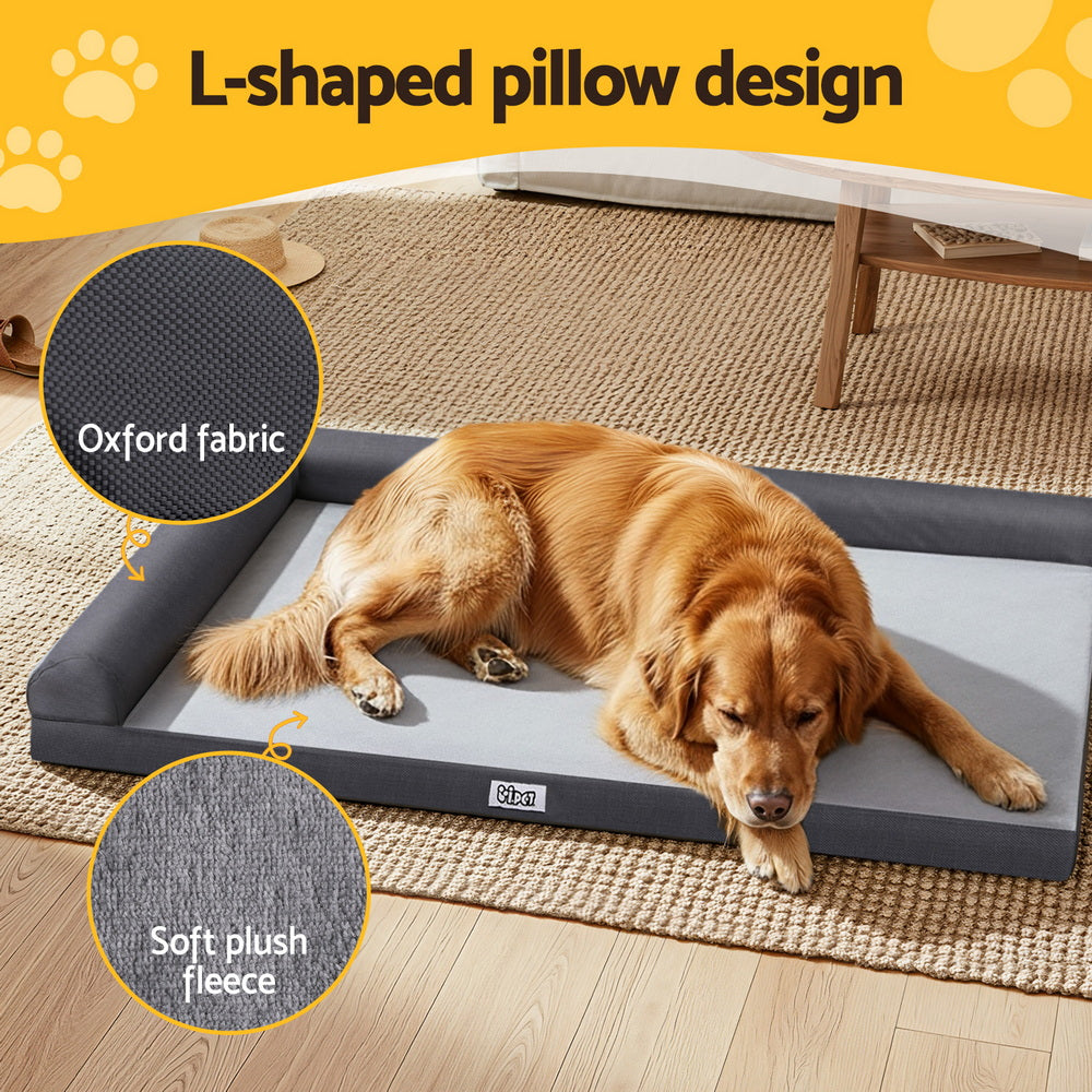 i.Pet Pet Bed Plush Soft Cushion Egg Crate Large Sofa Platform Removable Washable-4