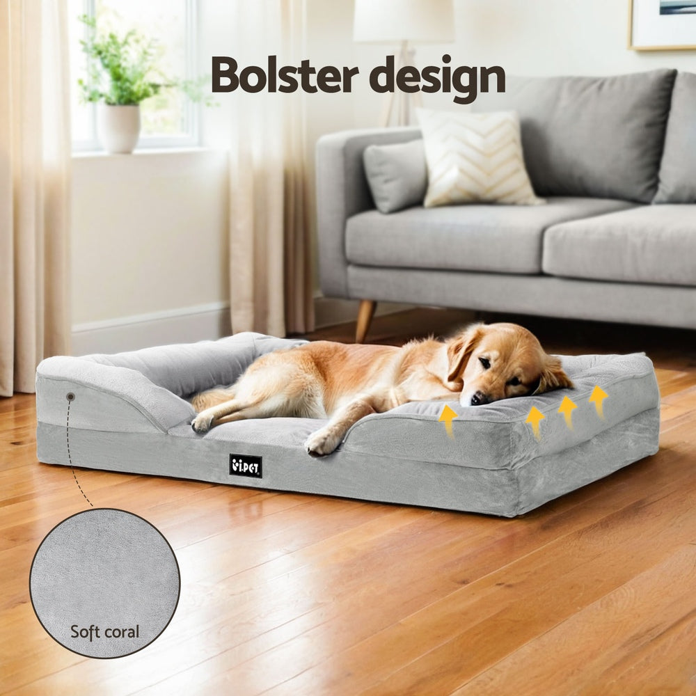 i.Pet Pet Bed Dog Calming Soft Cushion Egg Crate Large Sofa Washable Removable-4
