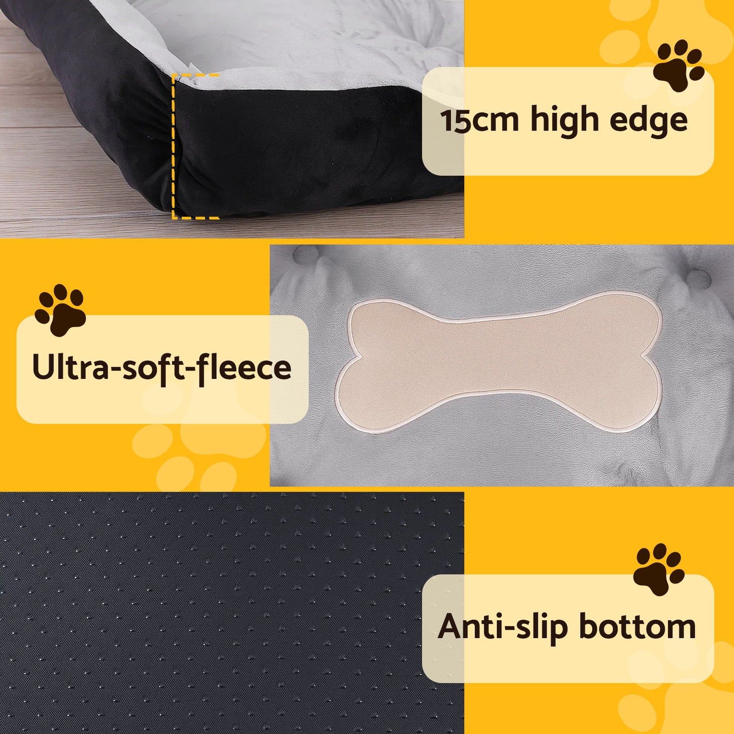 i.Pet Pet Bed Dog Bed Soft PP Cotton Mat Sleeping Comfy Cushion Washable Extra Large-4