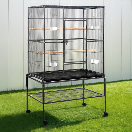 i.Pet Bird Cage Large Cages 160cm Parrot Aviary Stand-Alone Budgie Wheels Castor-0