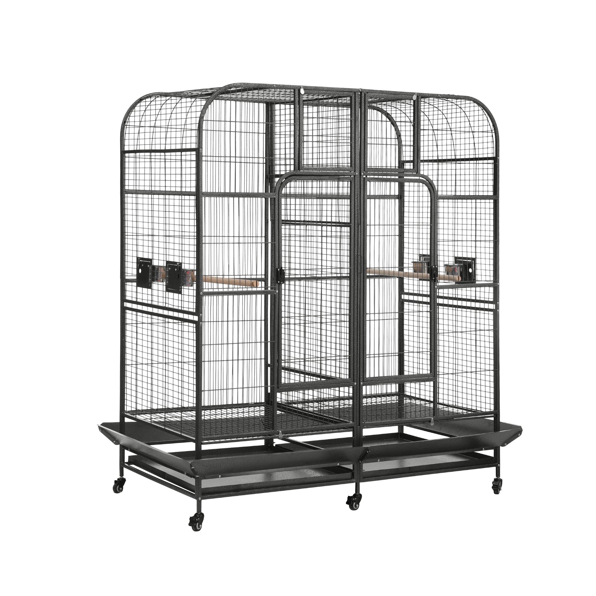 i.Pet Bird Cage Extra Large Aviary 185cm Pet Parrot Cage Castor Wheel Removable Divider-0