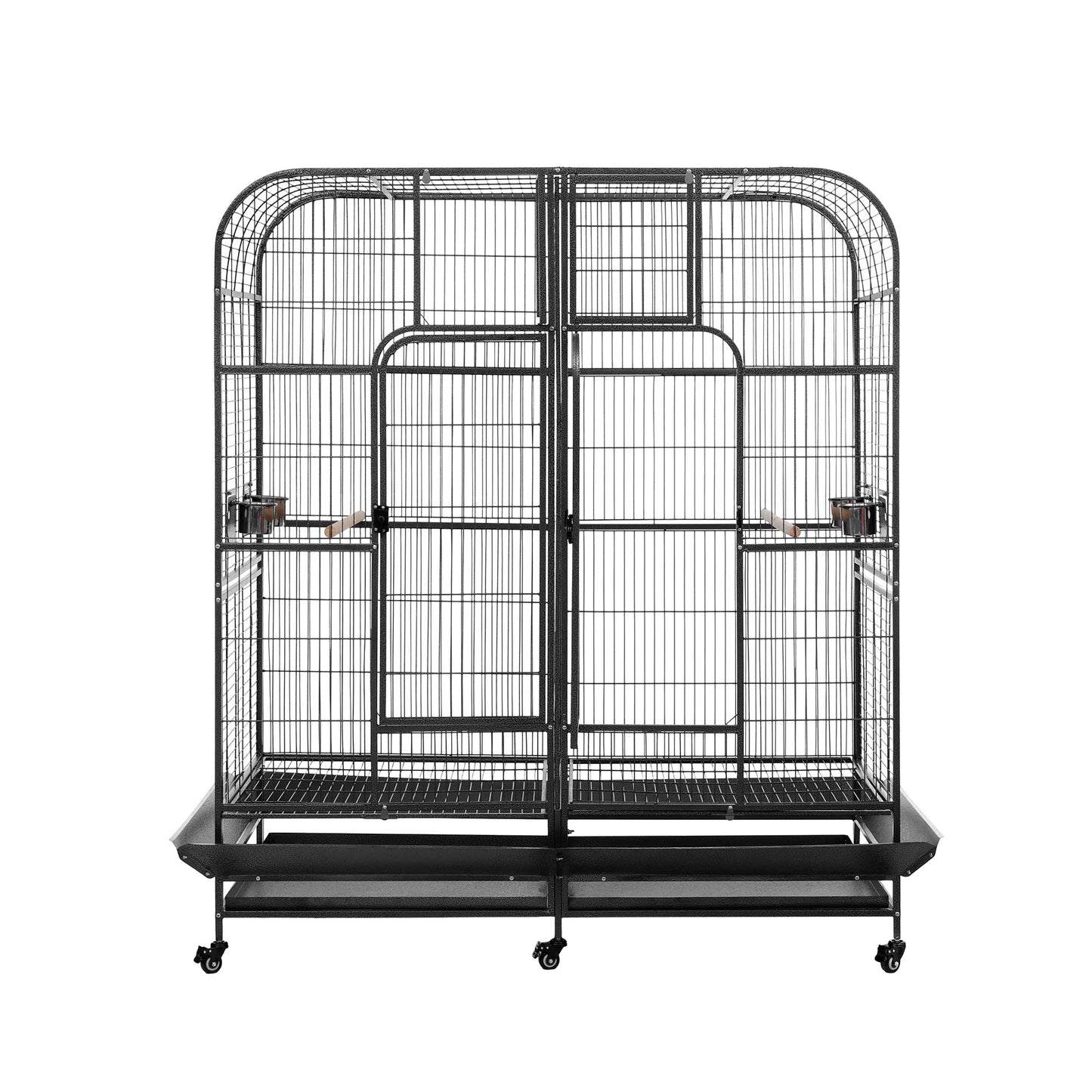 i.Pet Bird Cage Extra Large Aviary 185cm Pet Parrot Cage Castor Wheel Removable Divider-2
