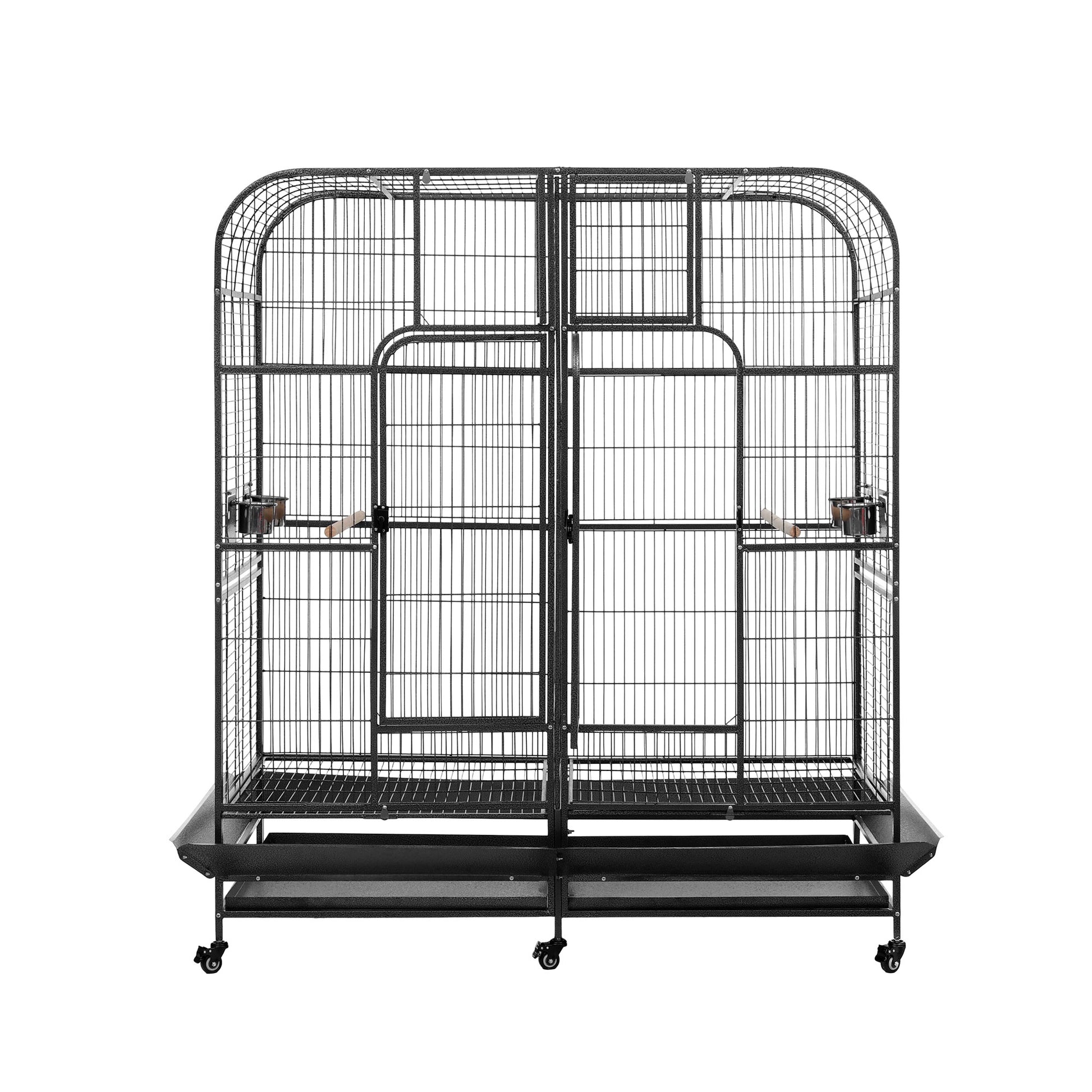 i.Pet Bird Cage Extra Large Aviary 185cm Pet Parrot Cage Castor Wheel Removable Divider-2