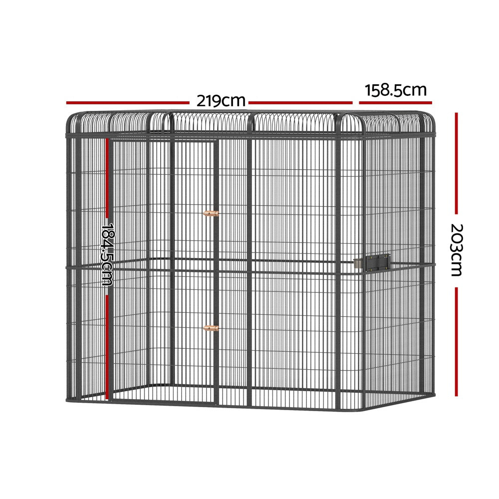 i.Pet Bird Cage Large Walk-in Aviary Budgie Perch Cage Parrot Pet Huge 203cm-1