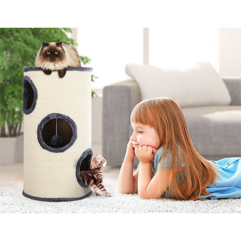 i.Pet Cat Tree 70cm Scratching Post Tower Scratcher Trees Wood Condo House Toys-5