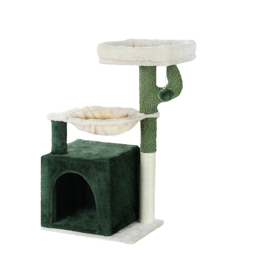 i.Pet Cat Tree 78cm Scratching Post Tower Scratcher Wood Condo House Bed Toys Green-0