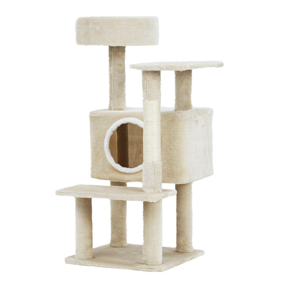 i.Pet Cat Tree 90cm Scratching Post Tower Scratcher Wood Condo House Bed Trees-0