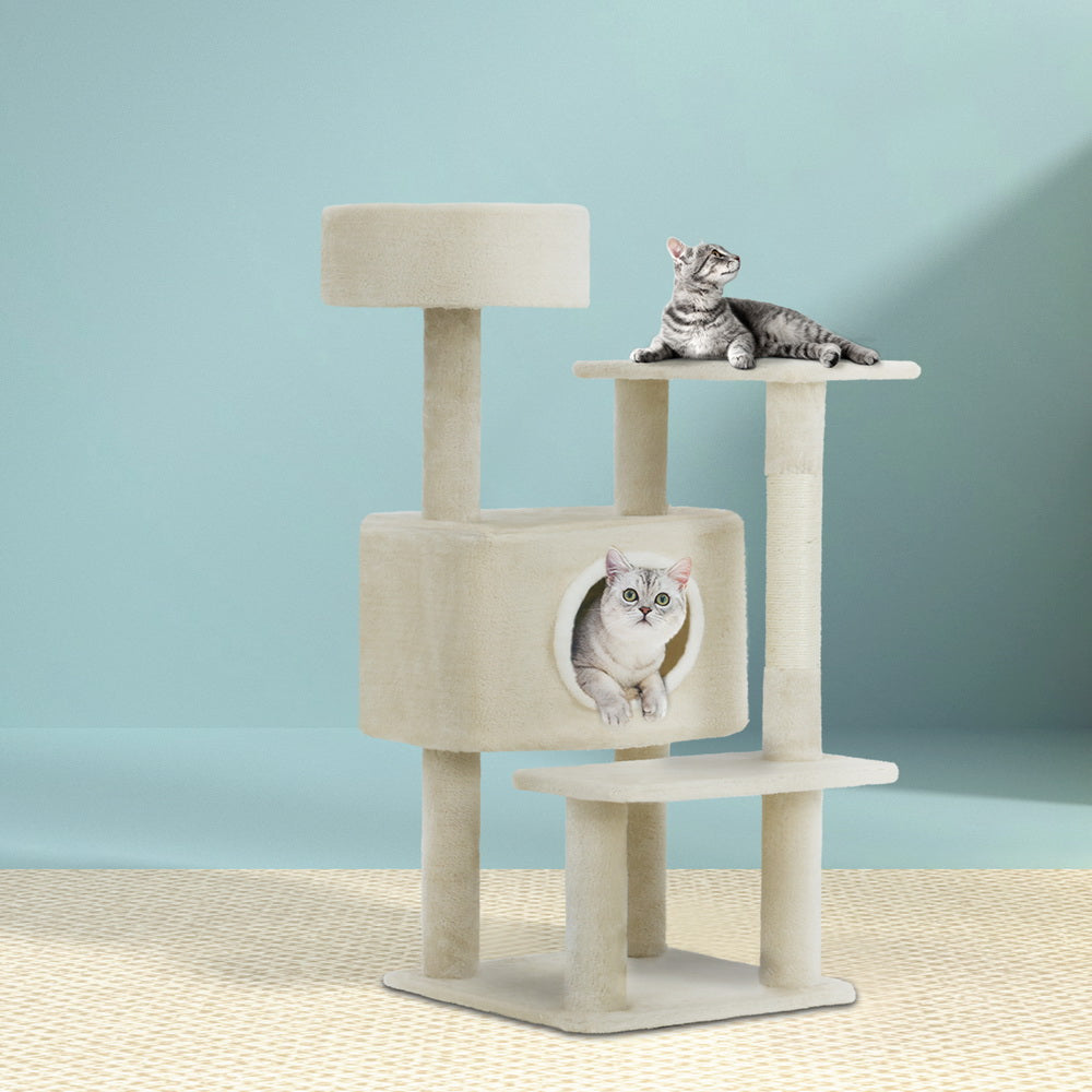 i.Pet Cat Tree 90cm Scratching Post Tower Scratcher Wood Condo House Bed Trees-6