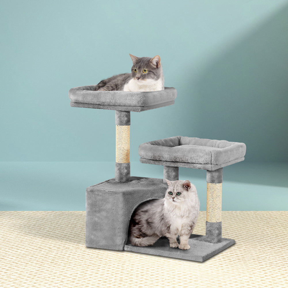 i.Pet Cat Tree 69cm Scratching Post Tower Scratcher Wood Condo House Bed Trees-6