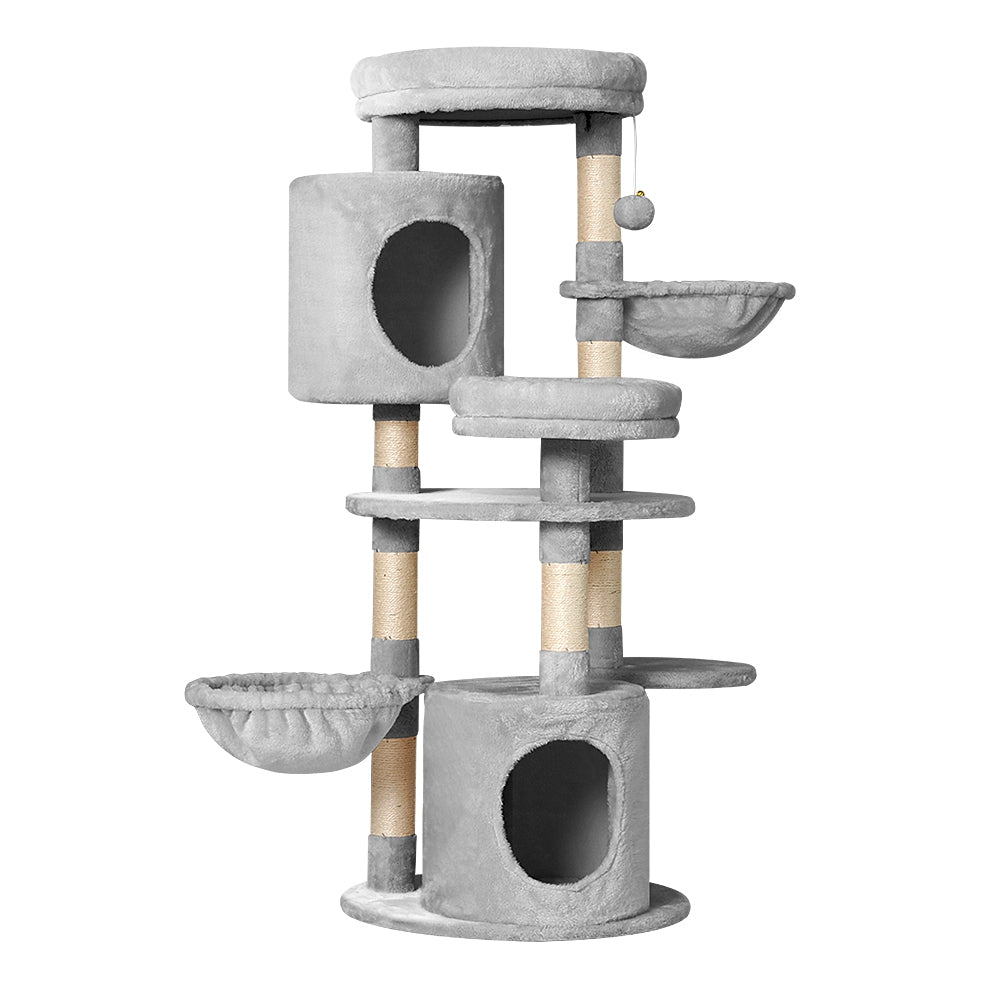 i.Pet Cat Tree 123cm Tower Scratching Post Scratcher Wood Condo House Bed Toys-0