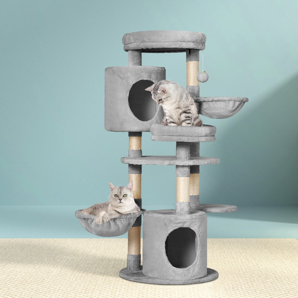 i.Pet Cat Tree 123cm Tower Scratching Post Scratcher Wood Condo House Bed Toys-7