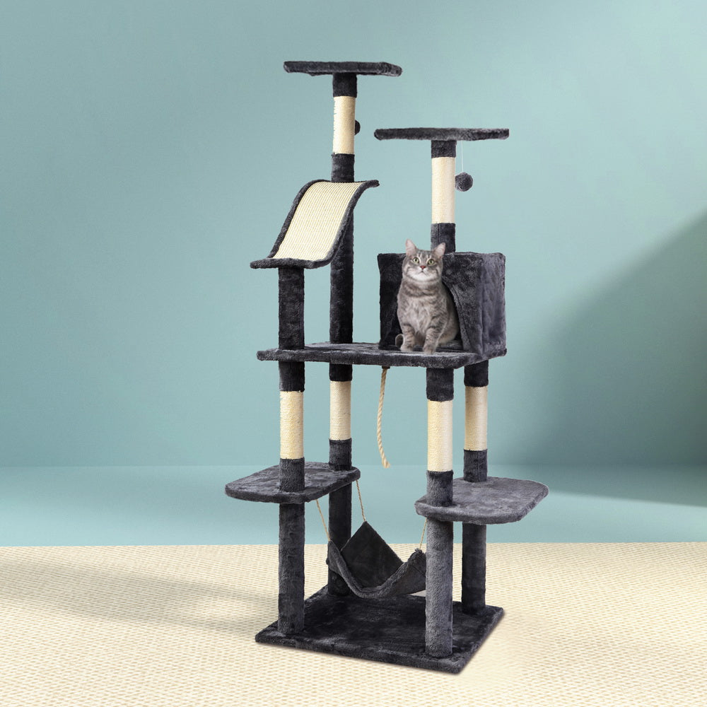 i.Pet Cat Tree 171cm Tower Scratching Post Scratcher Wooden Condo House Bed Toys-7