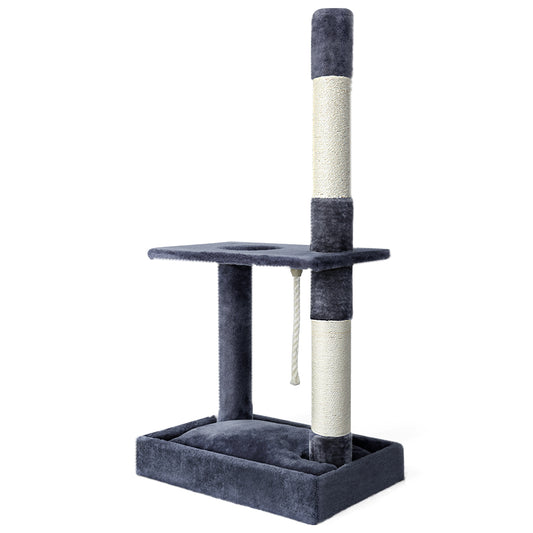 i.Pet Cat Tree 102cm Scratching Post Tower Scratcher Condo House Board Grey-0