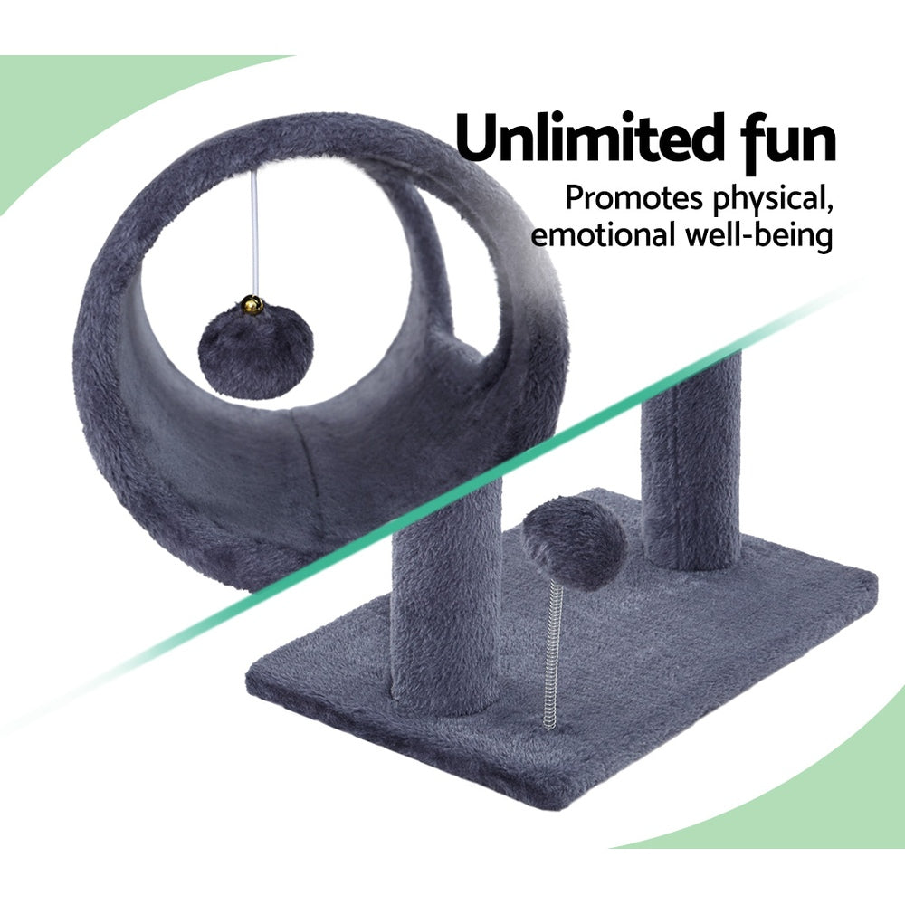 i.Pet Cat Tree 53cm Scratching Post Tower Scratcher Wood Condo House Trees Grey-5