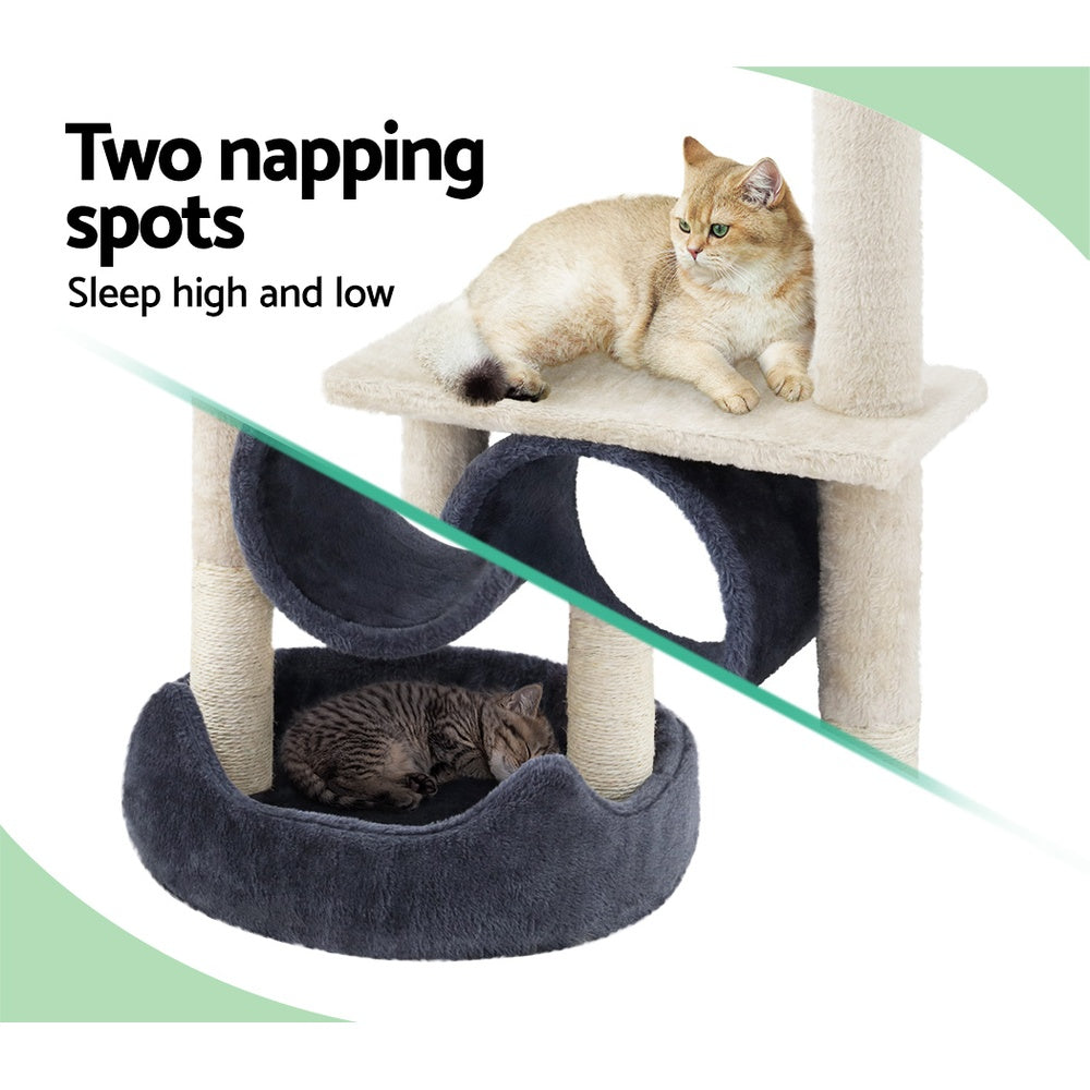 i.Pet Cat Tree 76cm Scratching Post Tower Scratcher Condo House Hanging toys-4