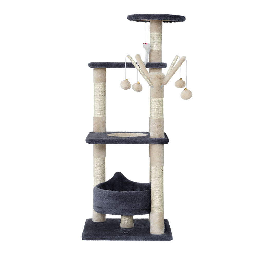 i.Pet Cat Tree 110cm Tower Scratching Post Scratcher Wood Condo House Bed Toys-2