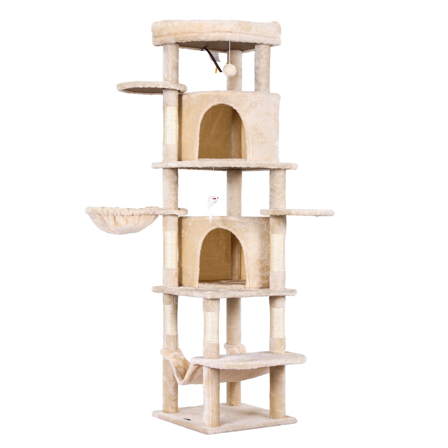 i.Pet Cat Tree Tower 167cm Large Scratching Post Furniture Scratcher House Beige-1