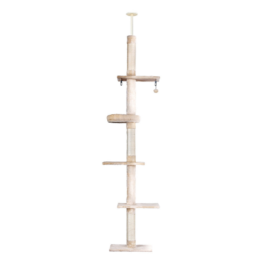 i.Pet Cat Tree 290cm Tower Scratching Cats Post Scratcher Floor to Ceiling Bed-0