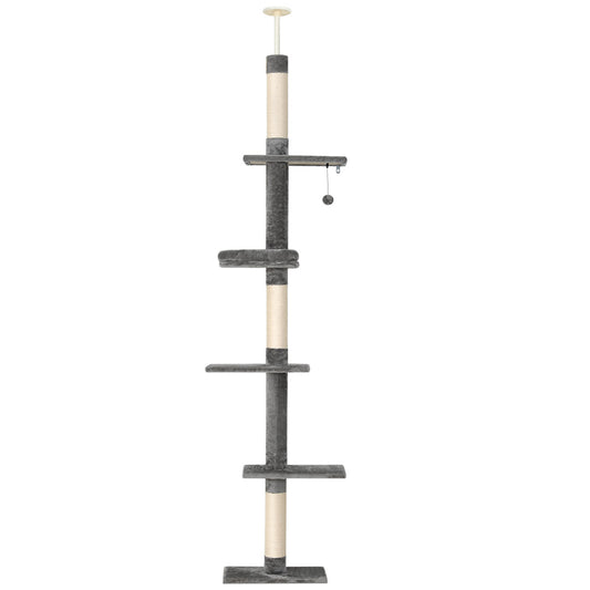 i.Pet Cat Tree 290cm Tower Scratching Post Scratcher Floor to Ceiling Cats Bed-0