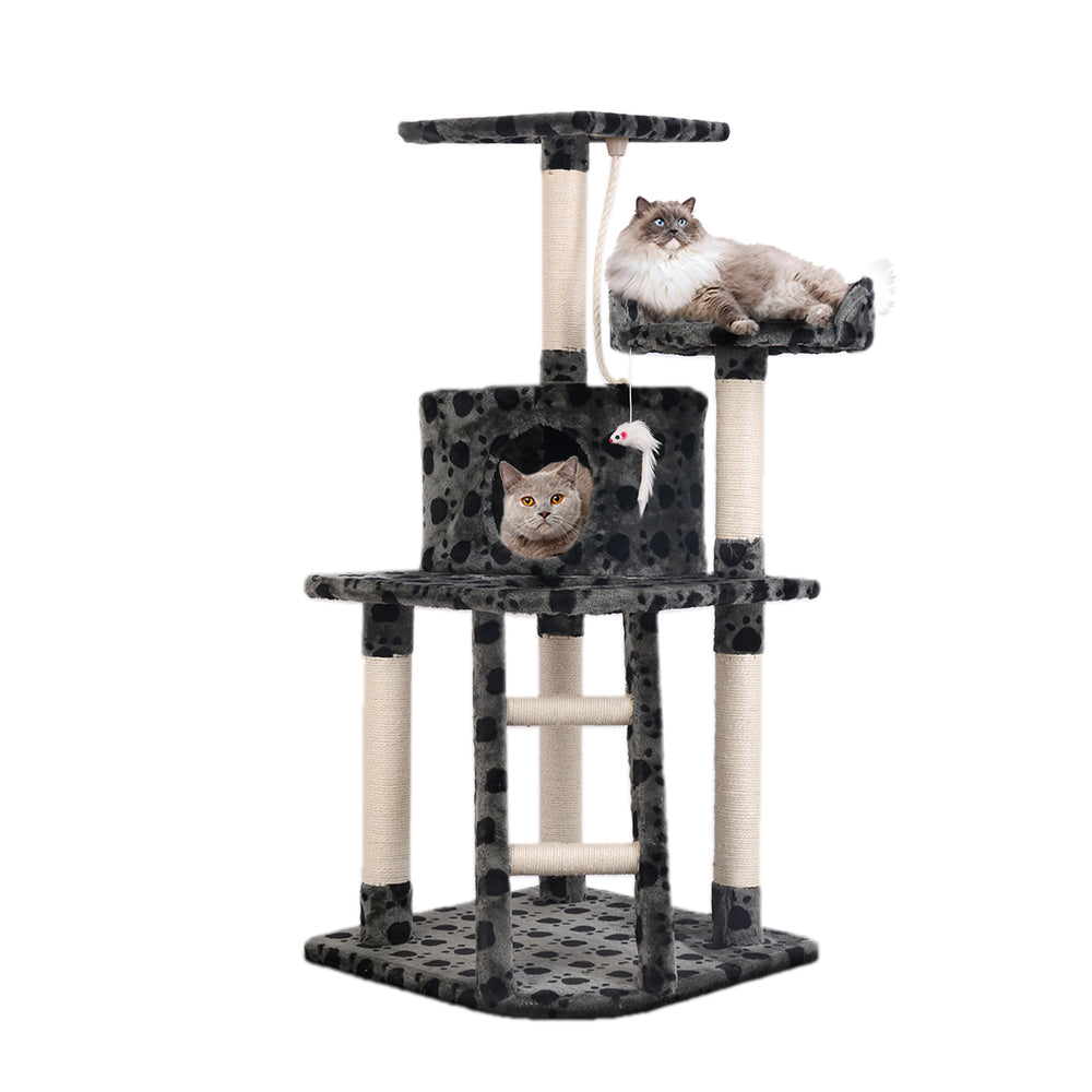 i.Pet Cat Tree 120cm Tower Scratching Post Scratcher Trees Bed Wood Condo Toys Bed-0