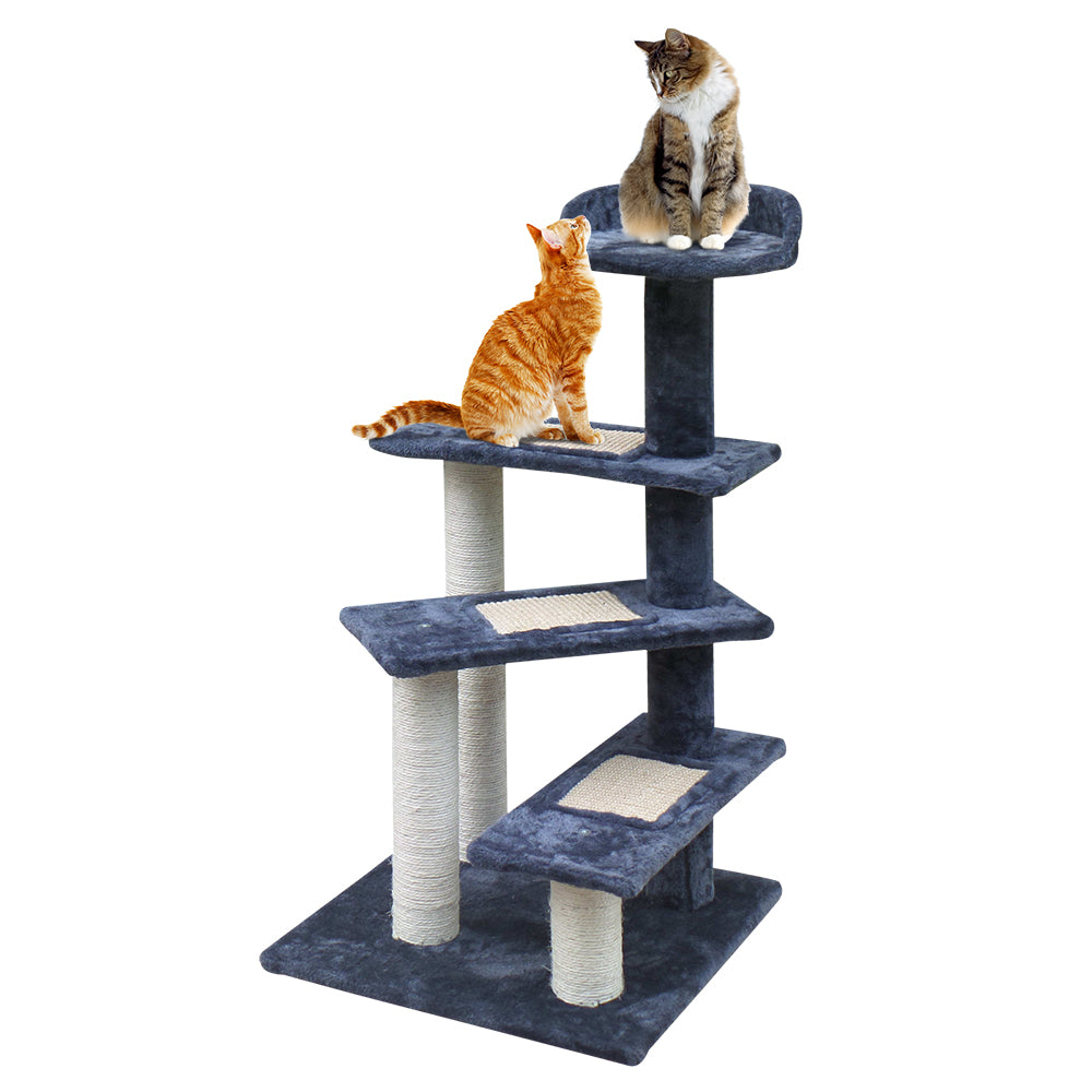 i.Pet Cat Tree 100cm Scratching Post Scratcher Tower Wood Condo House Trees Bed-0