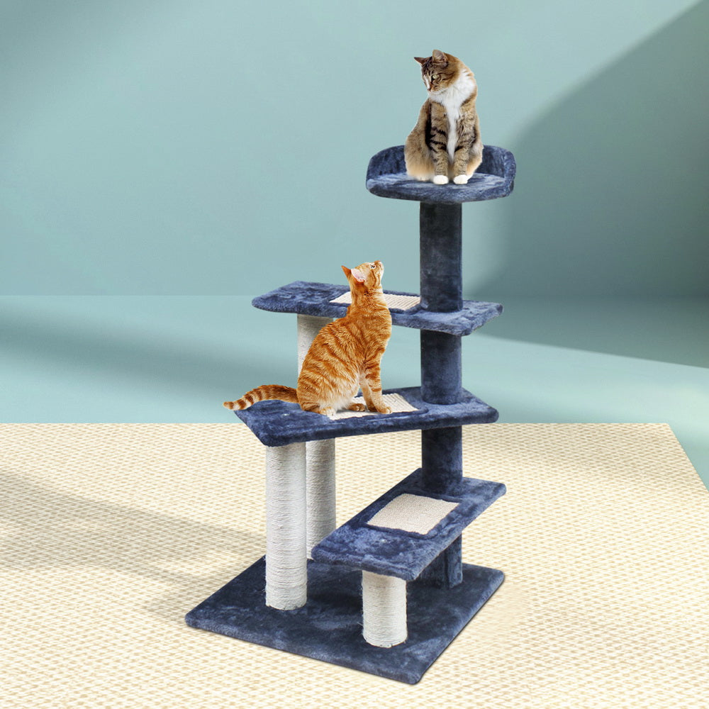 i.Pet Cat Tree 100cm Scratching Post Scratcher Tower Wood Condo House Trees Bed-7