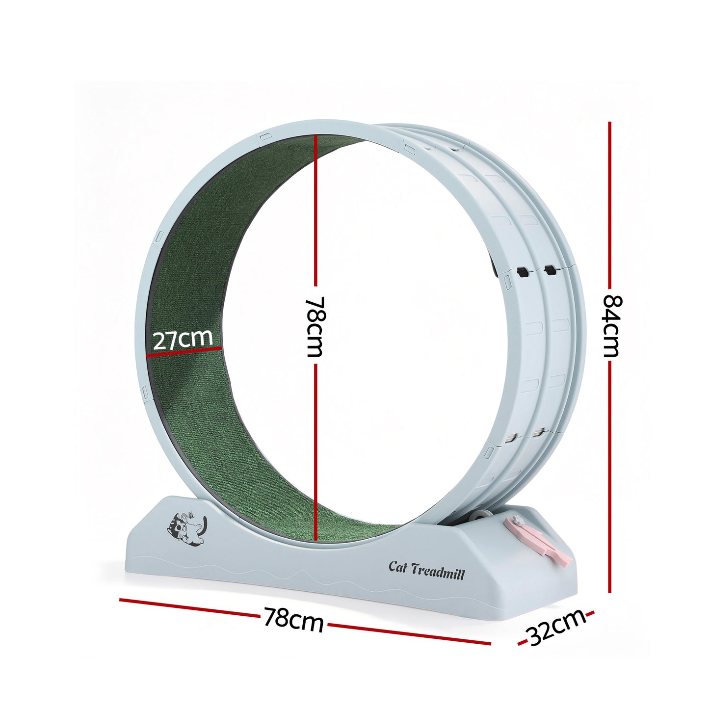 i.Pet Cat Exercise Wheel Treadmill Indoor 80cm Blue & Green