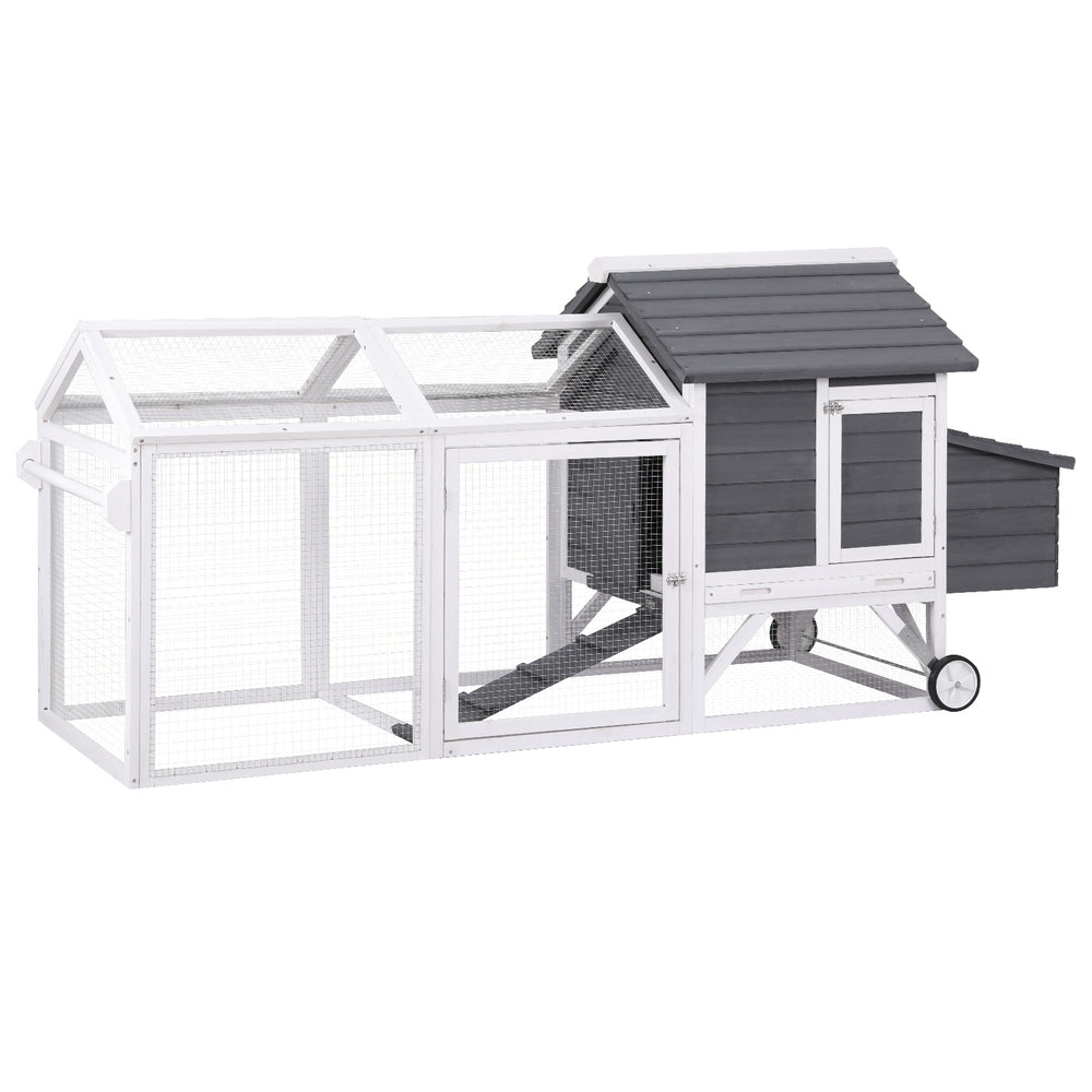 i.Pet Chicken Coop Rabbit Hutch Extra Large Wooden Run Bunny Cage House Outdoor-6