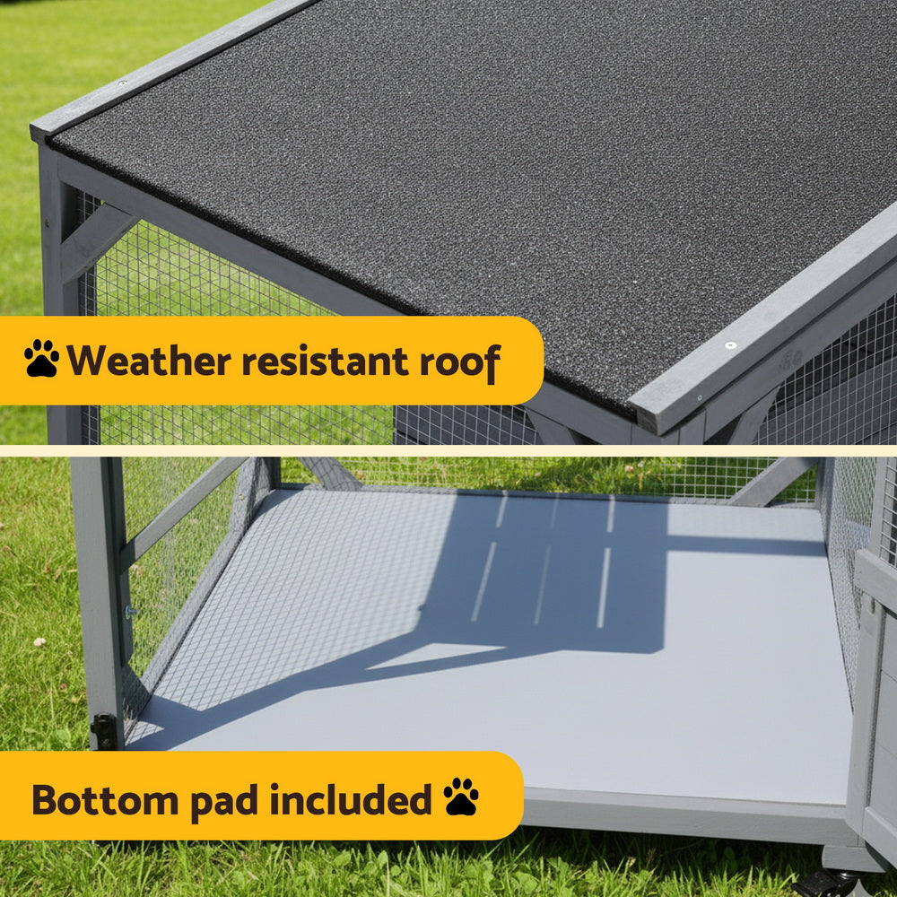 i.Pet Cat House Wooden 180cm Rabbit Hutch Pet Condo Small Dog Enclosure Cage-5