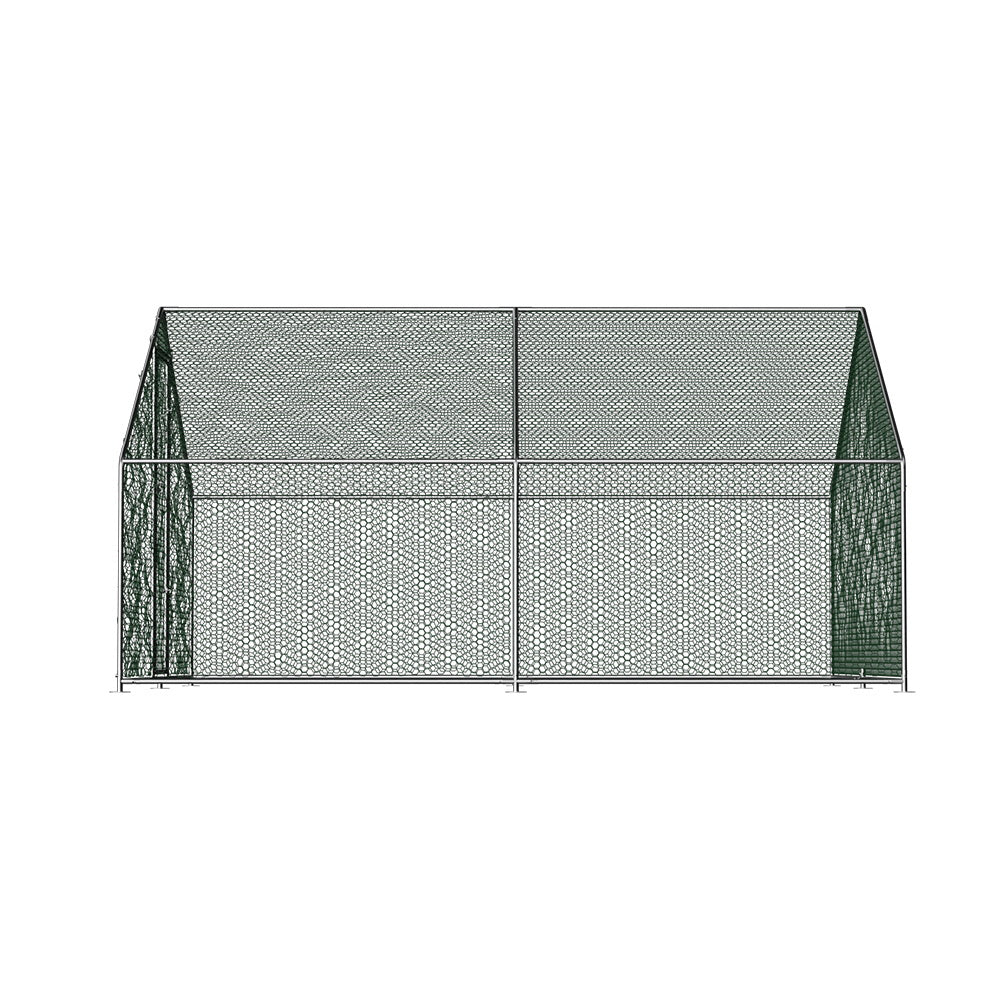 i.Pet Chicken Coop Cage 3x4x2m Galvanised Steel-3