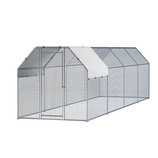 i.Pet Chicken Coop Cage Run Rabbit Hutch Large Walk In Hen House Cover 2mx8mx2m-0