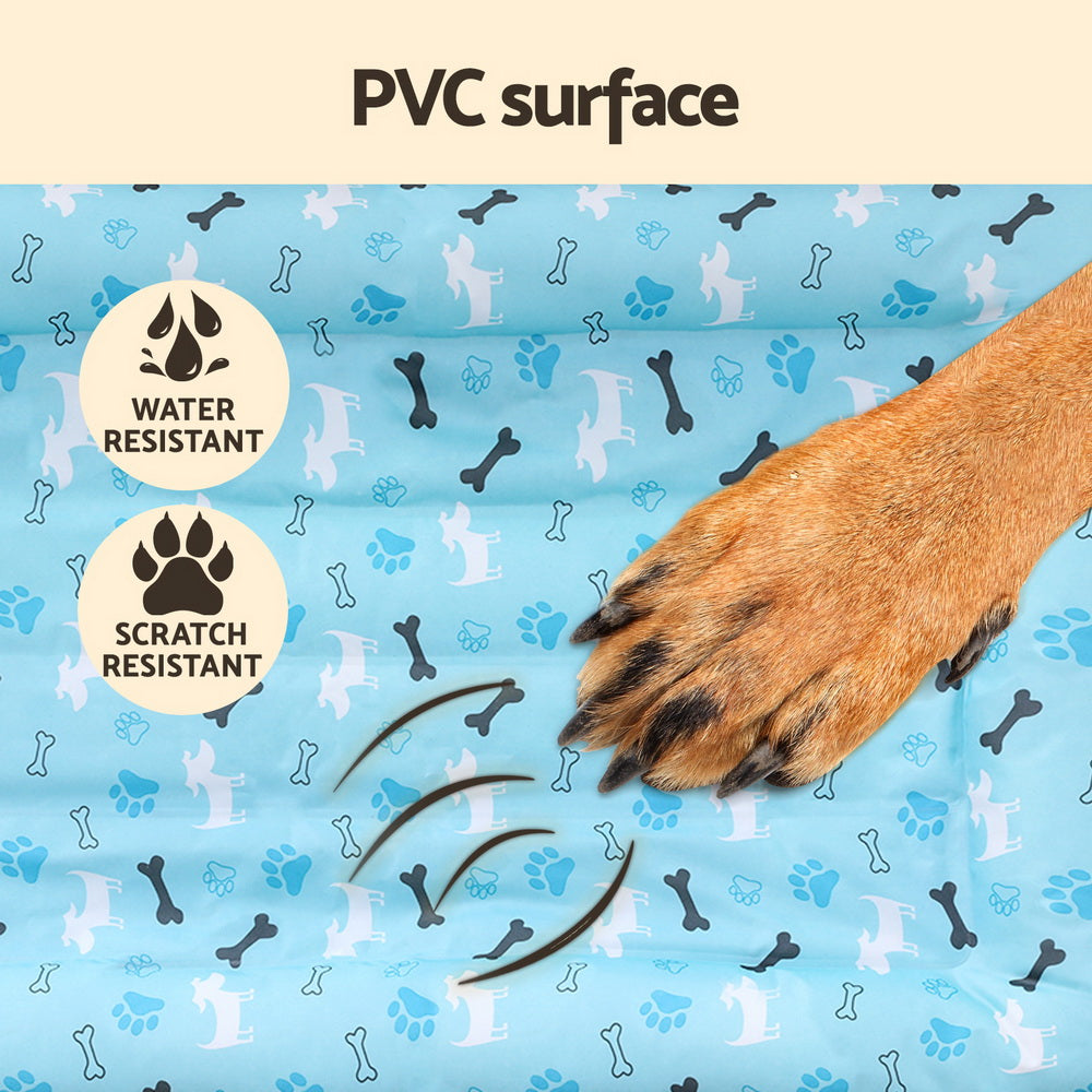 i.Pet Pet Cooling Mat Gel Dog Cat Self-cool Puppy Pad Large Bed Summer Blue-4