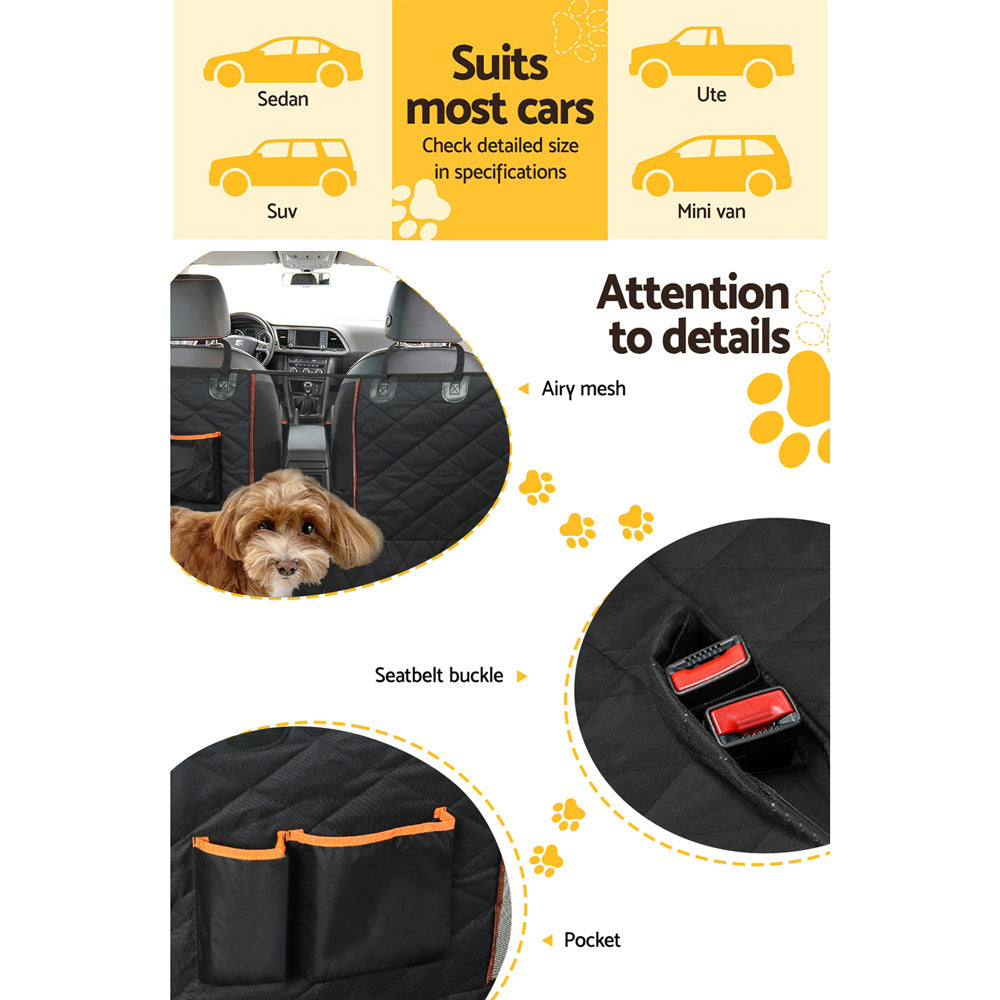 i.Pet Pet Car Seat Cover Dog Protector Hammock Back Waterproof Belt Non Slip Mat-6