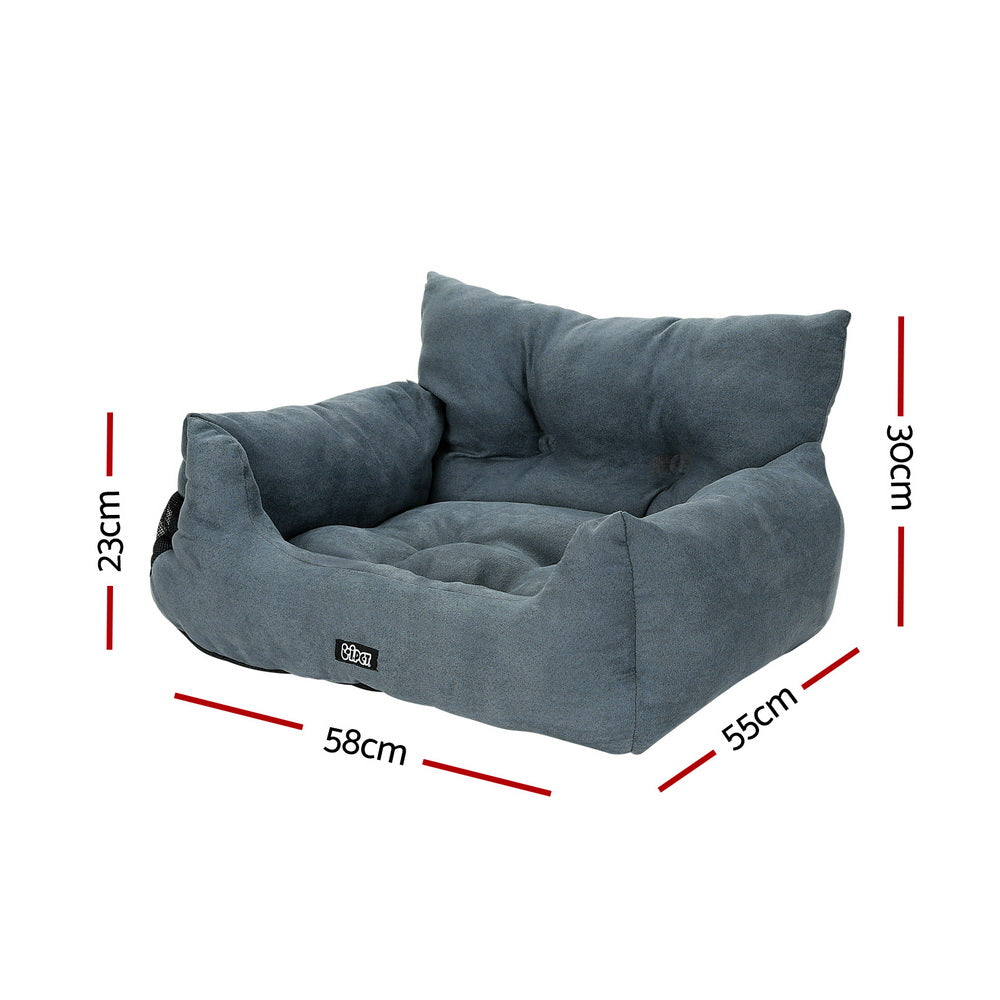 i.Pet Dog Car Seat Booster Cover Pet Bed Portable Waterproof Belt Non Slip Travel-1