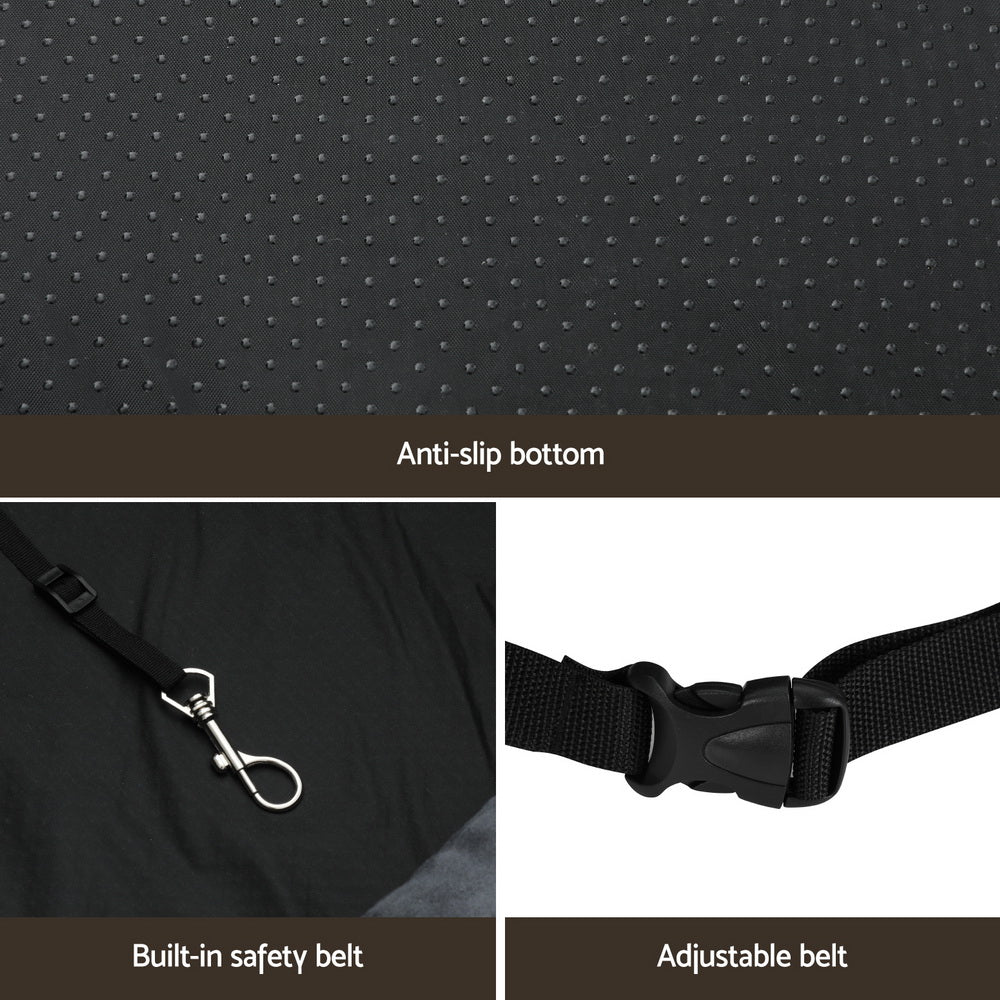 i.Pet Dog Car Seat Booster Cover Pet Bed Portable Waterproof Belt Non Slip Travel-4