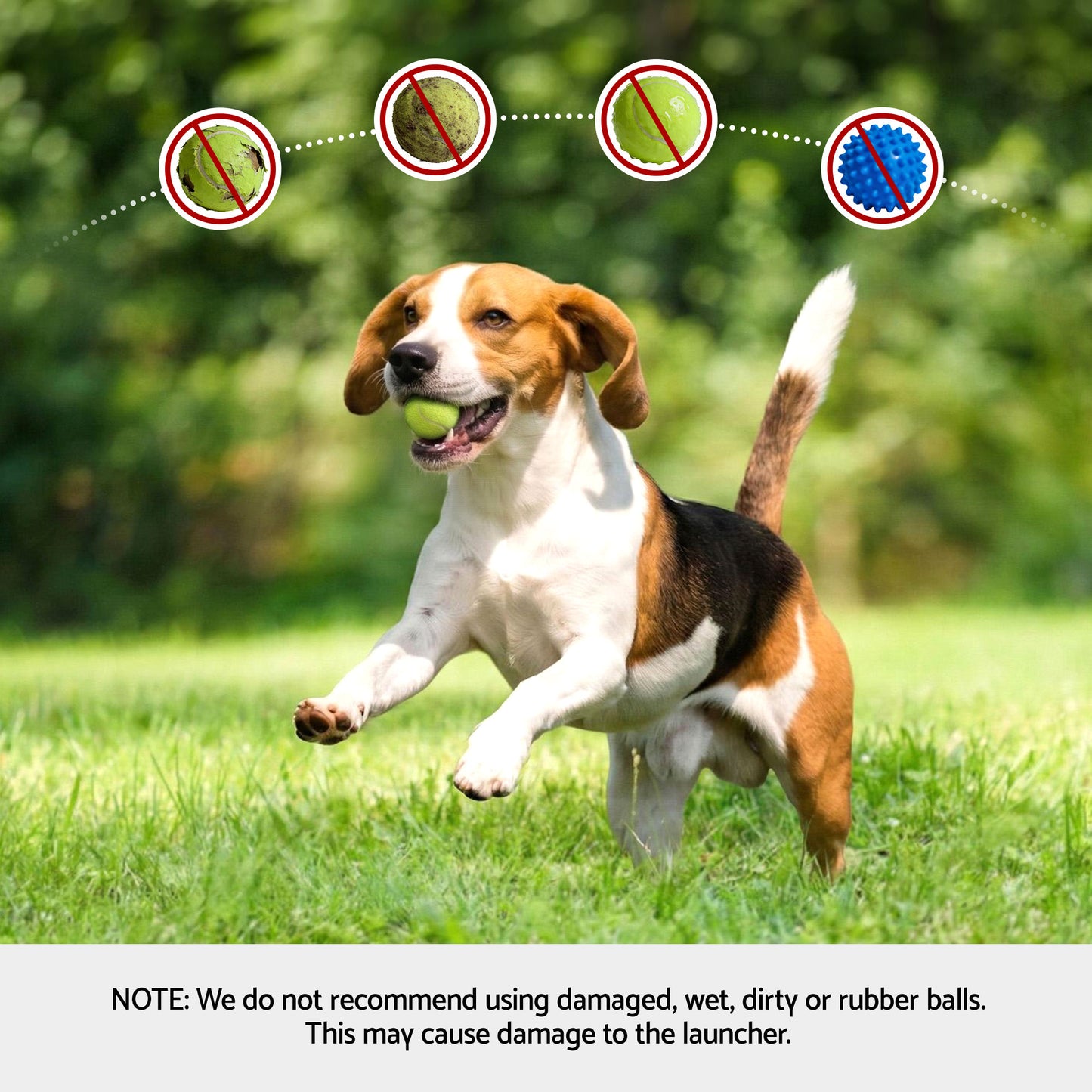 i.Pet Dog Ball Launcher Thrower with 6 Balls & 3/6/9m Launch Distances Green