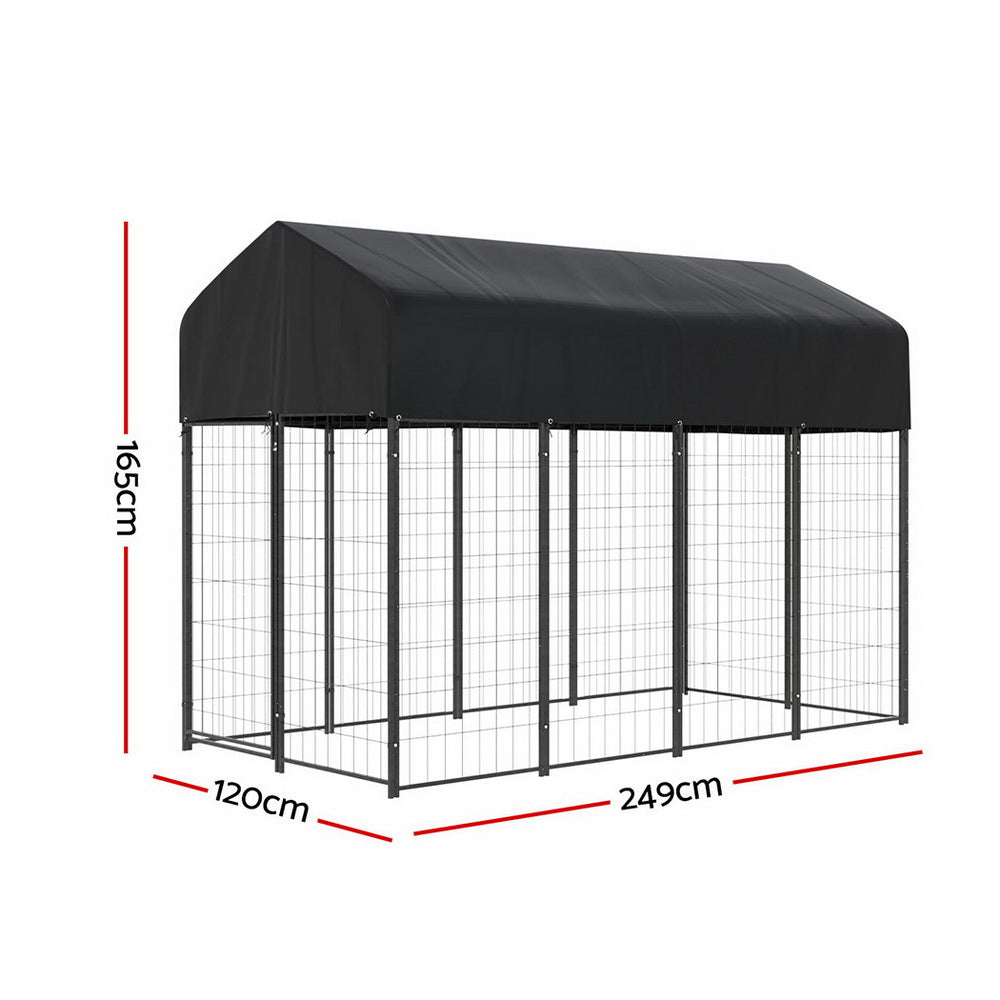 i.Pet Dog Kennel Extra Large House Outdoor Playpen Pet Puppy Metal Backyard-1