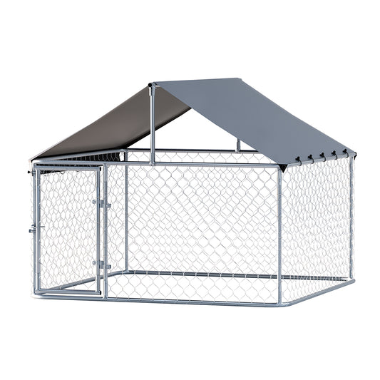 i.Pet Dog Kennel Large House XL Pet Run Cage Puppy Outdoor Enclosure With Roof-0