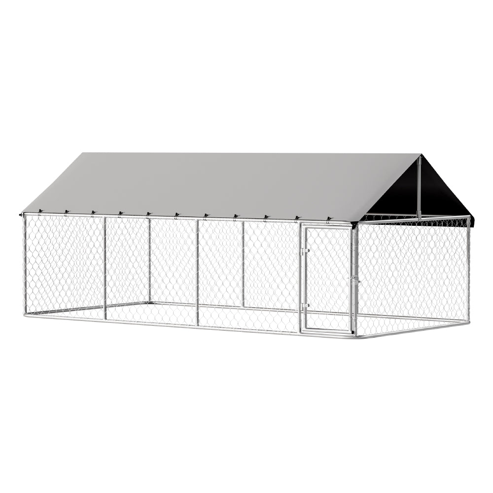 i.Pet Dog Kennel Large House XL Pet Run Cage Puppy Outdoor Enclosure 2Mx4M-0
