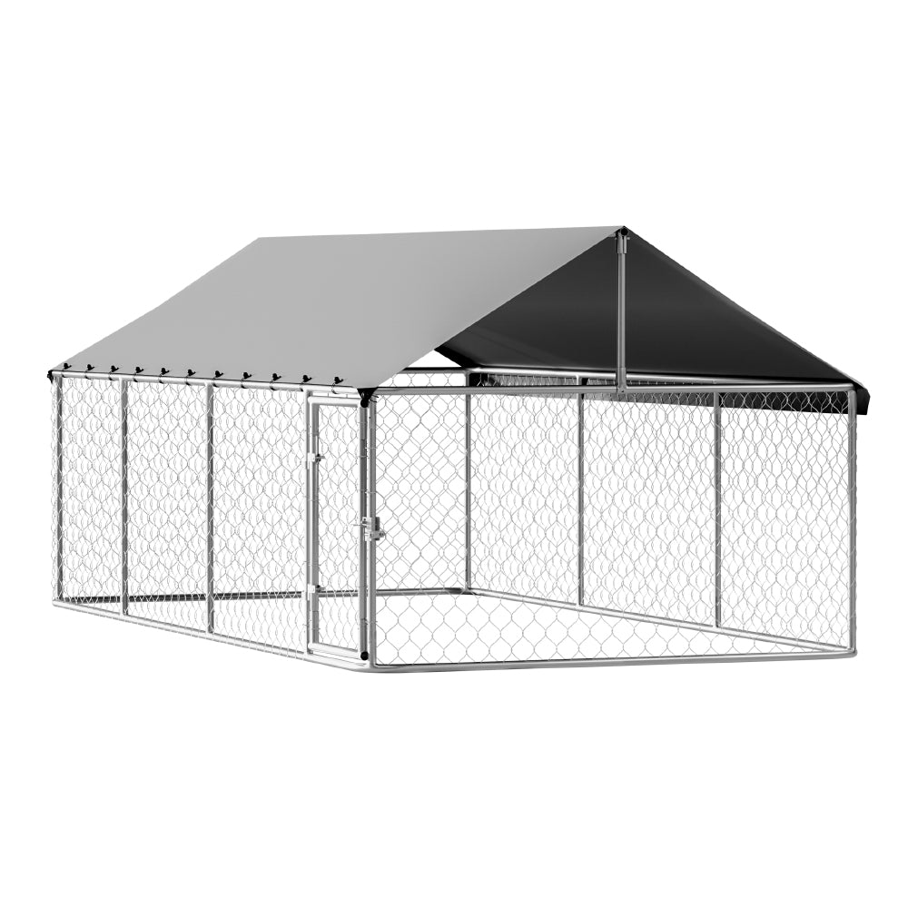 i.Pet Dog Kennel Large House XL Pet Run Cage Puppy Outdoor Enclosure 2Mx4M-2